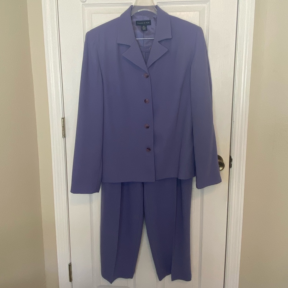 Lavender pantsuit by Preston & York